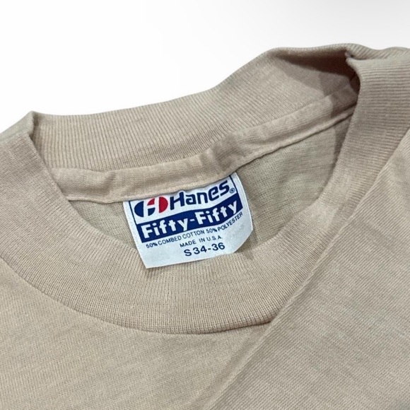 vintage construction company Hanes Light Tan Kids T-Shirt - Picture 3 of 4